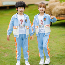 2021 new school uniform suit elementary school childrens spring and autumn clothes kindergarten garden clothes children junior high school student banfu customized