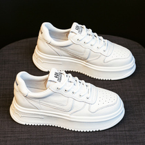 High Quality simple and capable ~ strength grab mirror @ leather thick bottom white shoes female summer Joker explosion comfort