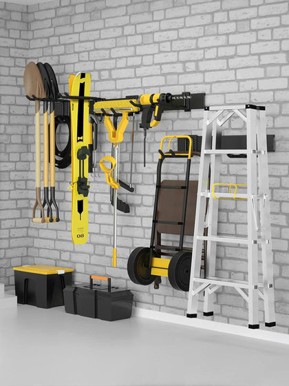 Garden Gardening Tools Wall-Mounted Bracket Storage Rack Farm Tool Display Rack Broom Shovel Rake Organizer Display Rack