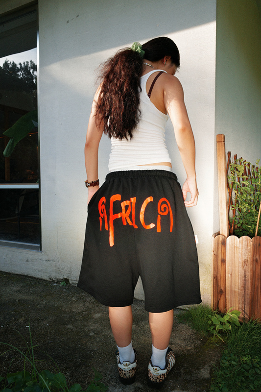 Afrojerry African Totem American Retro Africa Print Loose Wide-Leg Casual Shorts Summer