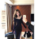 Eat green vegetables Anne's thoughts French retro design lace splicing lace-up v-neck slit dress
