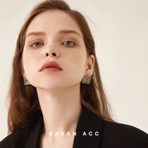 EAVAN ACC Maze PURE HANDMADE ENAMEL GLAZE GEOMETRIC VINTAGE WILD STITCHING METAL EARRINGS EARLESS PIERCED EAR CLIP