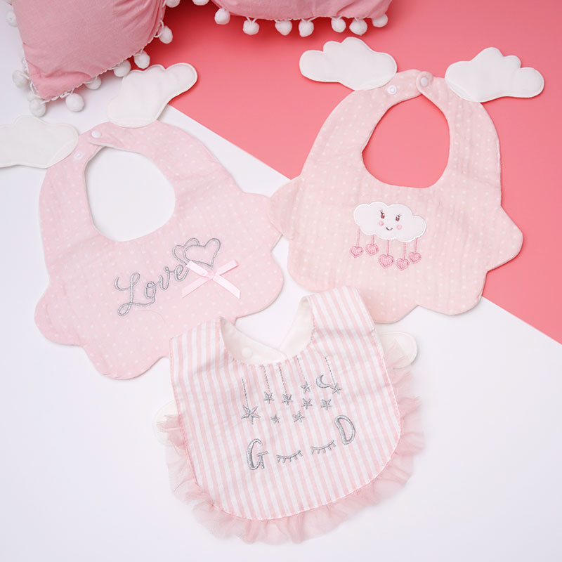 Han Edition Baby Pure Cotton Ring Men and Women Baby Fashion Wings Modeling Paper Lace Side Princess