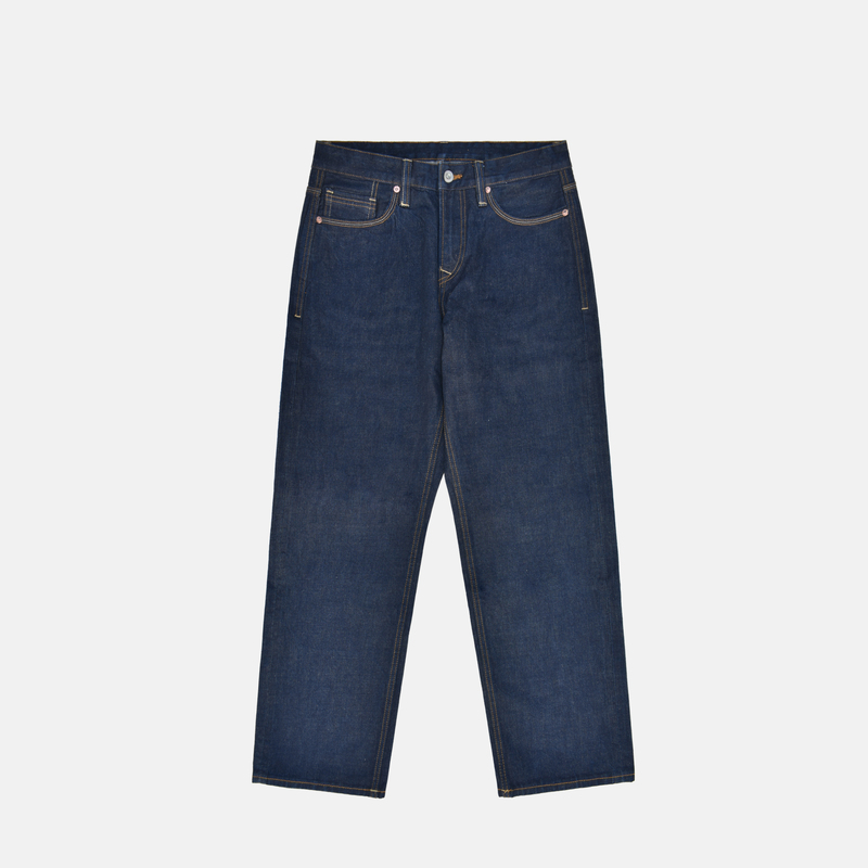 18 oz 501 Narrow-Cut Selvedge Denim Three-Needle Amekaji Vintage Purple-Edged Raw Denim Jeans