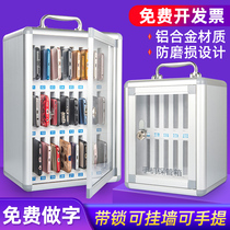  Mobile phone safe deposit box with lock Desktop storage box transparent company meeting student employee mobile phone storage storage box