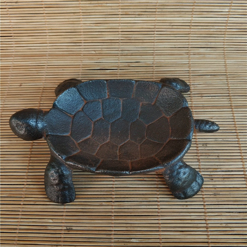 Antiques and antiques Hot selling collection Rural old iron small turtle inkstone table Realistic shape and exquisite workmanship