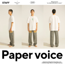 PAPERVOICE designer brand bottoming all-match silhouette loose short-sleeved T-shirt daily mens and womenS TEE