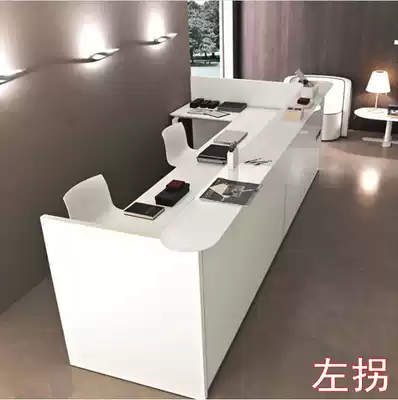 Company front desk Reception desk desk Simple modern corner bar counter Cashier counter Service desk