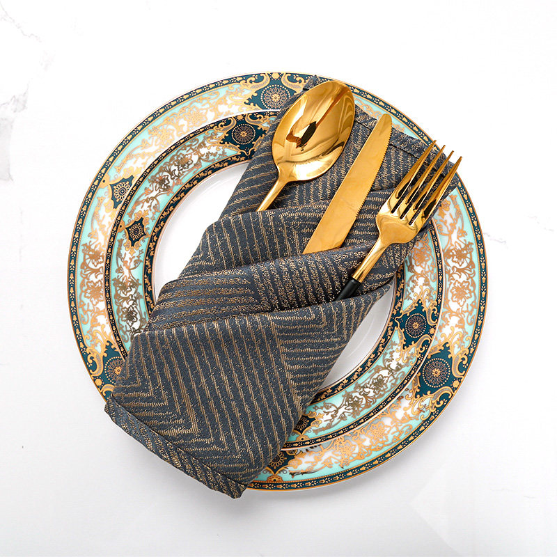 European-style napkin high-end custom West napkin fabric cup cup can not be cut off the hair restaurant