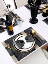 Dining mat light and luxurious Nordic ins Wind sample Interplate eco-friendly black table cushion Anti-burn hotel Home Insured Dining Cloth Cushion