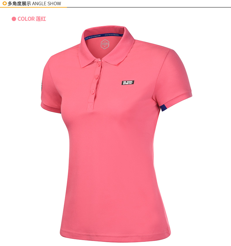 Áo thun nữ tay ngắn 361 độ mùa xuân Áo sơ mi polo mới 361 mùa hè thoáng khí co giãn ngắn tay áo thun nữ - Áo polo thể thao áo thun nam polo