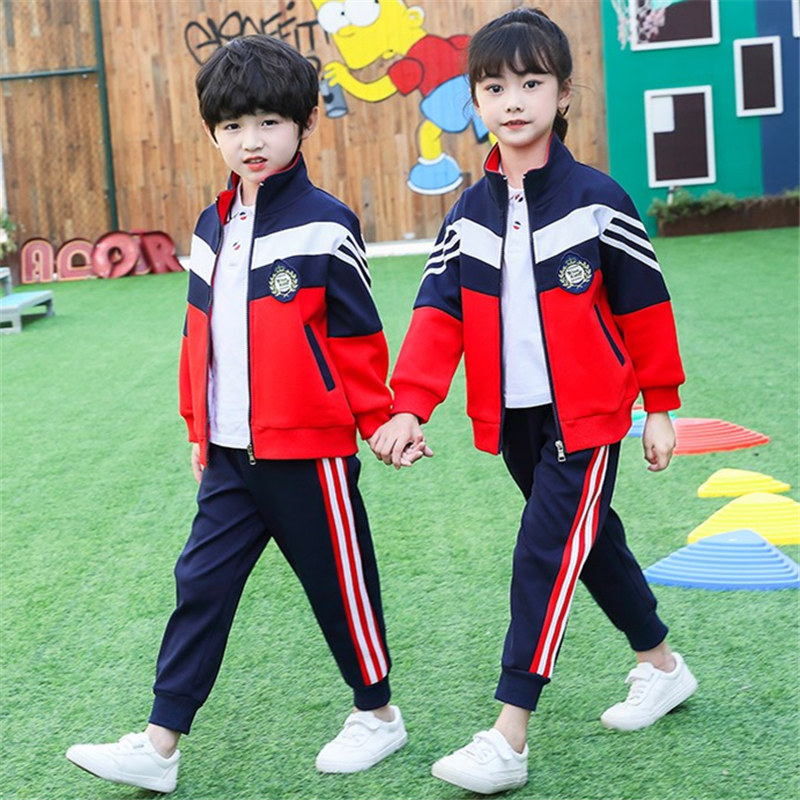Kindergarten uniforms spring and autumn three-piece red children's school uniforms elementary school students' class uniforms sports meeting opening ceremony clothing
