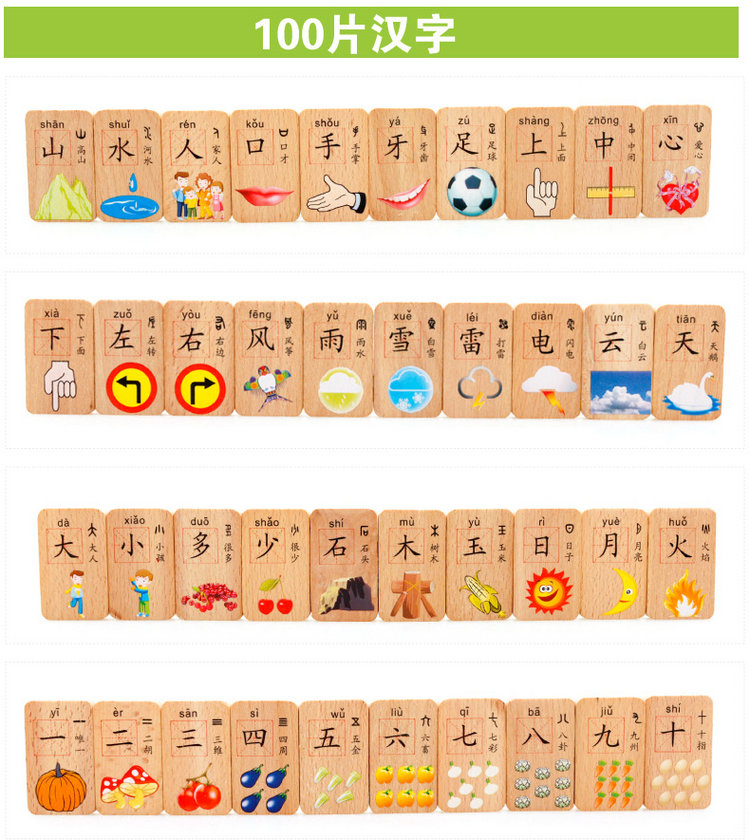 Giáo dục trẻ em bính âm Nhân vật Trung Quốc khối xây dựng domino đồ chơi hai mặt tròn giáo dục sớm kiến ​​thức kỹ thuật số 100 miếng đồ chơi domino cho bé