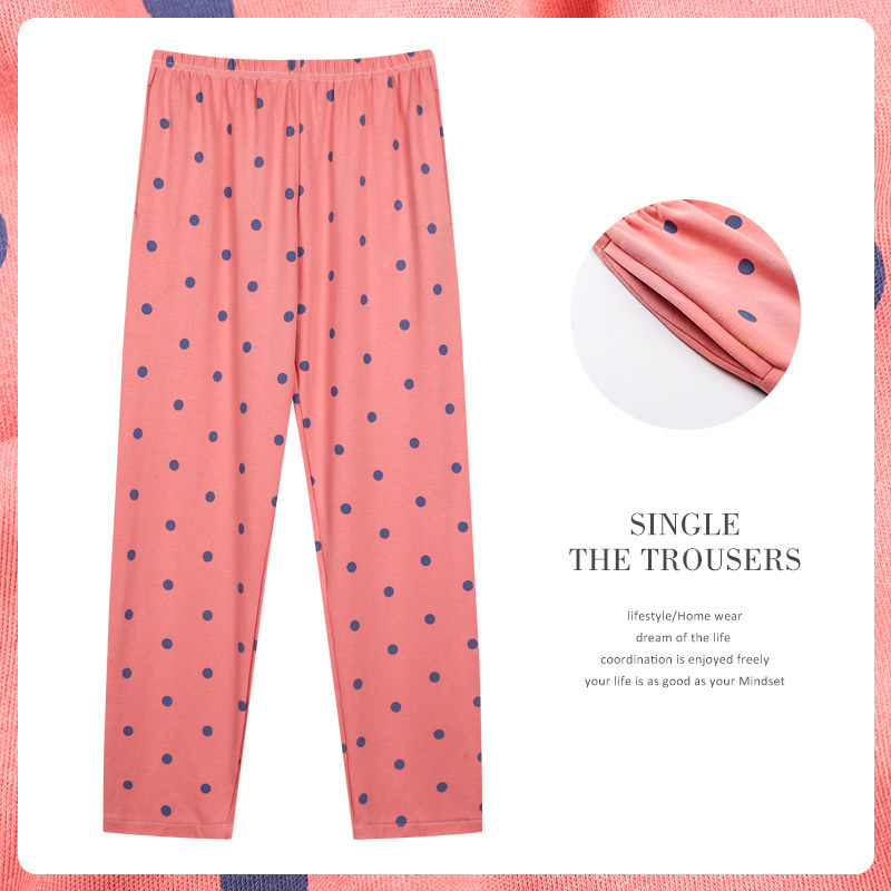 Fall Pure Cotton Pants Lady Sleep Pants Home Pants Spring Autumn Season Gats Up overweight Loose All-cotton Mom can be worn outside