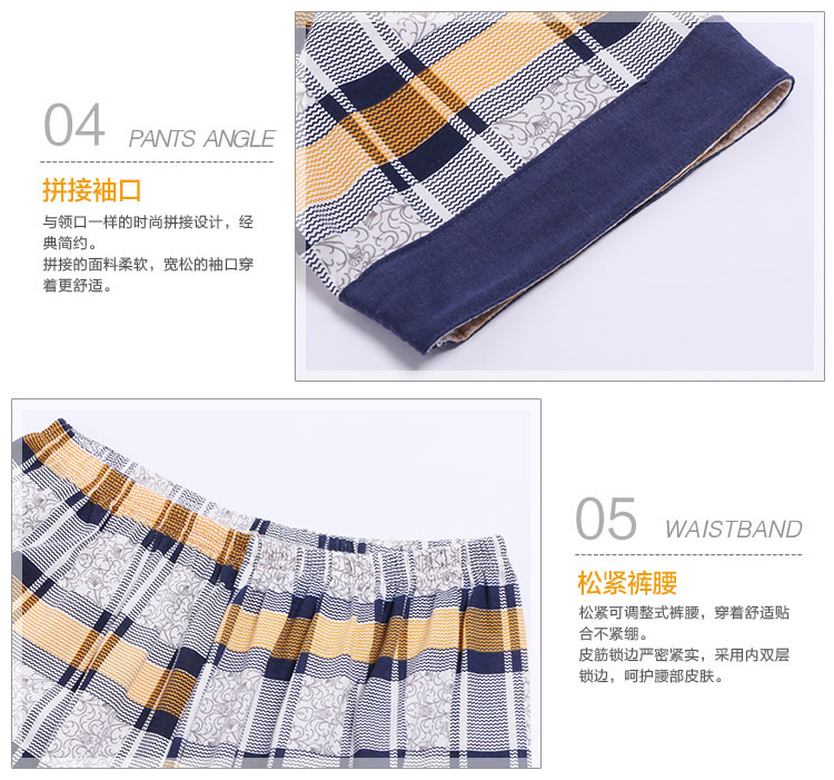 Trung niên và người đàn ông lớn tuổi của cha đồ ​​ngủ cotton ngắn tay quần mùa hè phần mỏng cotton trung niên ông già dịch vụ nhà phù hợp với đồ lửng mặc nhà