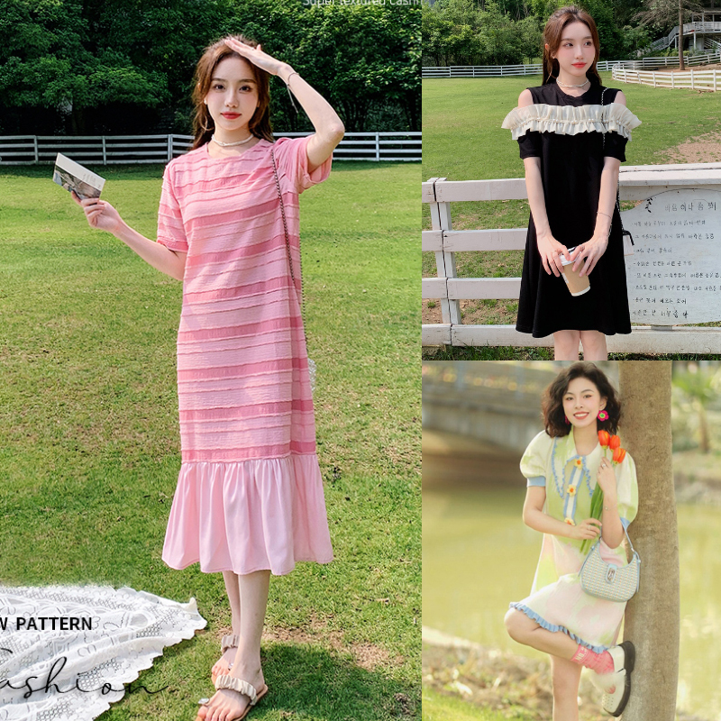650-699【Order According to the Hanger Code】Summer Knitted Women's Dress, Korean Style, Fashionable and Elegant Dress