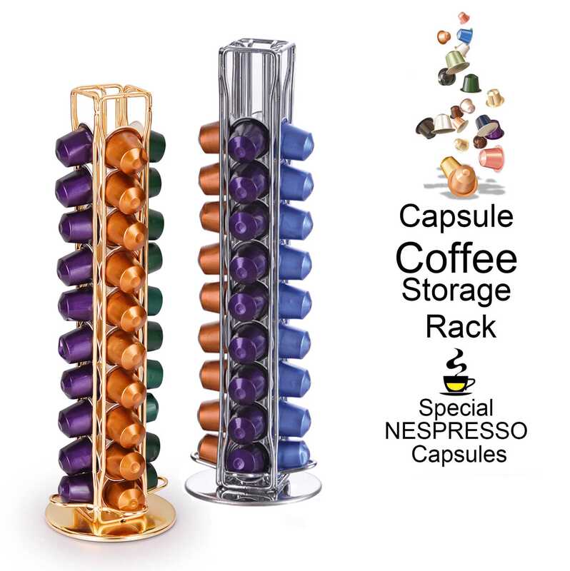 Suitable for Nestlé Nespresso Capsule Coffee Rack Storage Box Stainless Steel Storage Shelf