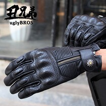 uglybrros ugly brother Harley BMW Indian motorcycle riding gloves anti-fall retro protective sheepskin