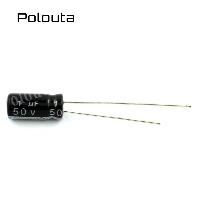 Cao chất lượng tụ điện 1uF 50V 5 x 11 4 x 7mm điện phân nhôm tụ 50 POLOUTA.