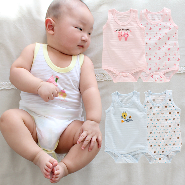 2021 New Day Light Bamboo Day Cotton Baby Baby Baby's hip clothing Connection vest triangle hacks 80 - 95