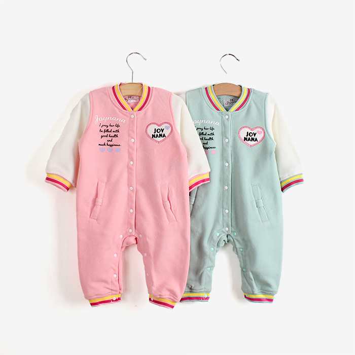 Day Family Newborn Baby Pure Cotton Thickened dress Harvest single row of buttoned with long sleeves Garvet out of the way to wear a climbing suit