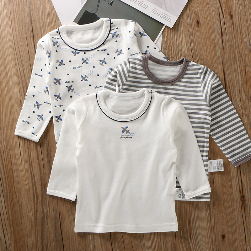 2020 New Arrivals for Boys and Children Baby Cotton Long-sleeved T-shirt Baby Tops