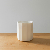 MUMO wood ink deer to pure white straight mouth cup ceramic washing cup dental cup art minimalist home Defied white porcelain cup