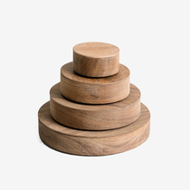 MUMO wood ink round and wood containing box desktop storage solid wood whole wood Lao teak book house