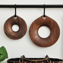 Ring Heat Insulation Cushion Otherwise Otherwise] Black Walnuts Solid Wood Pan Cushion Pot Mat