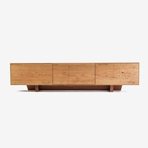 MUMO wood ink good three-pumping TV cabinet Nordic solid wood cherry log modern minimalist storage containing cabinet