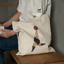 MUMO Wood Ink Old Ink Canvas Bag Old Ink Cooperation Eco-friendly Shopping Bag Literature And Art Brief About Single Shoulder Carry-on Bag