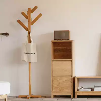 MUMO wood ink a tree hanger creative black walnut Beech solid wood floor coat rack moving branches