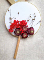 Womens Day DIY paste dried flower Group fan handmade material package Club salon parent-child activity Princess Mothers Day