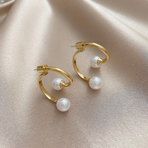 s925 Silver Needle Pearl Earrings Woman Lukewarm Wind Ear Nail 2020 New Tidal Net Red Temperament Brief Stylish Ear Accessories