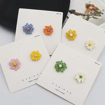 s925 silver pin 2021 New Tide Simple small fresh earrings flower spring earrings female Net red explosion