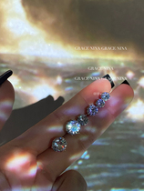 Sleeps not taken off ear nail 2021 new ultra-shiny-grain diamond zircon s925 pure silver earbone nail minimalist