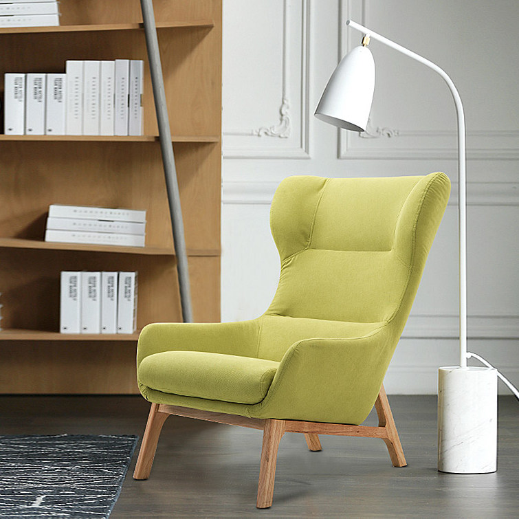 Modern simple Nordic household single-person sofa chair living room Solid wood furniture lunch lazy cloth American tiger chair