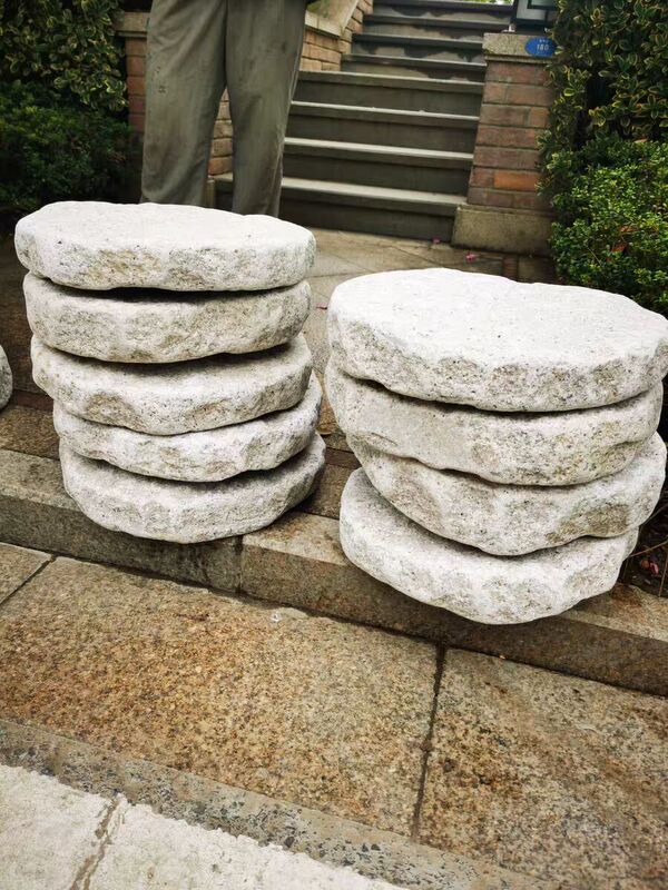 Stone Japanese-Style Garden Dry Landscape Stepping Stones, Old Stone Slabs, Antique-Style Round Stepping Stones, Stepping Stones, Garden Long Stone Slabs