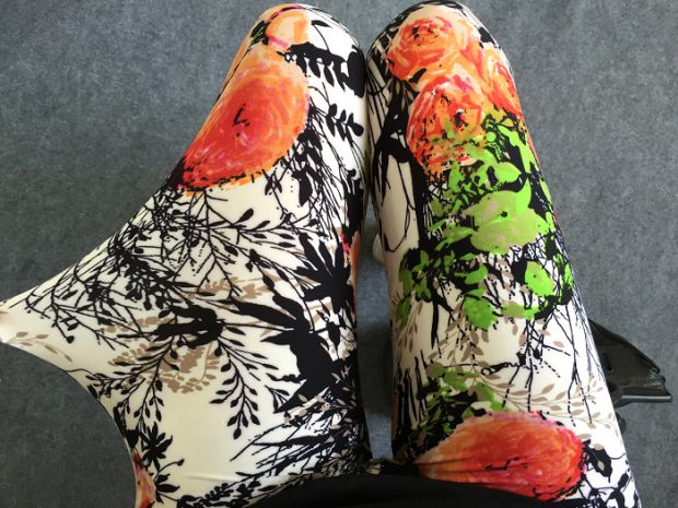 Quần legging lụa in lụa mùa hè mặc quần legging mỏng phần quần dài co giãn quần crop quần nữ size lớn - Quần short quần short da nữ cá tính