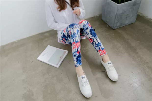 Kích thước lớn mặc quần legging giả denim co giãn chín quần dài Hàn Quốc mùa hè và mùa hè quần mỏng phần quần quần nữ thủy triều - Quần tây thường