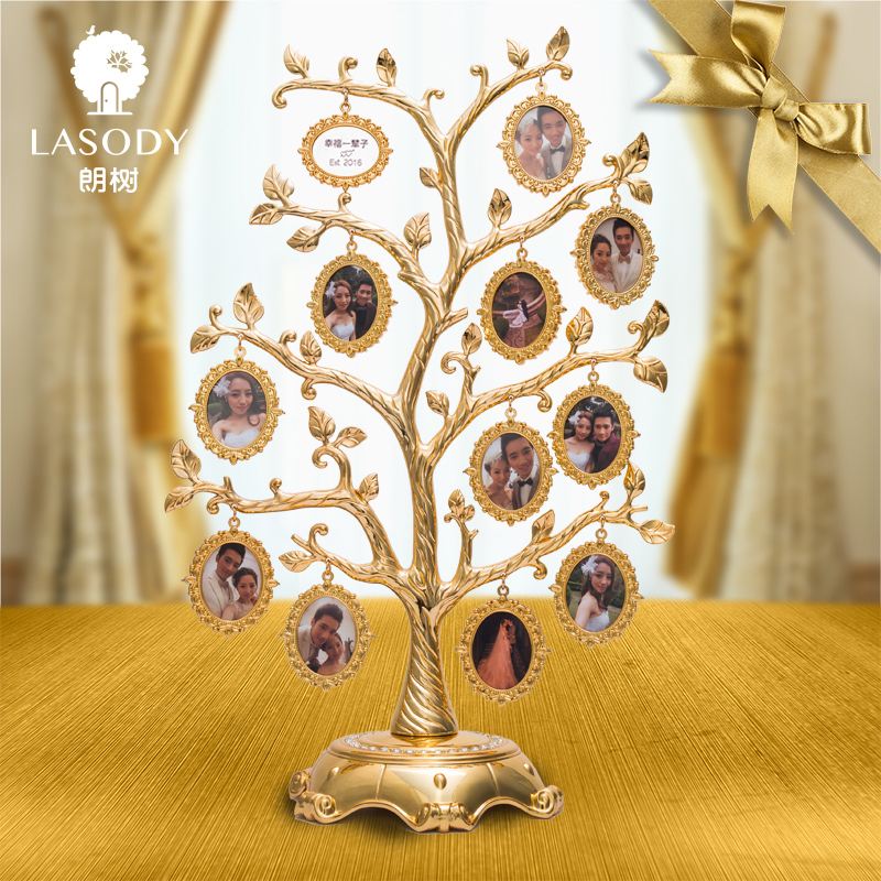 Langshu Simple Modern Photo Tree Engraved Frame Stand for Girls, Best Friends, and Friends as Holiday, Wedding, or Anniversary Gifts Langshu Simple Modern Photo Tree Engraved Frame Stand for Girls, Best Friends, and Friends as Holiday, Wedding, or Anniversary Gifts