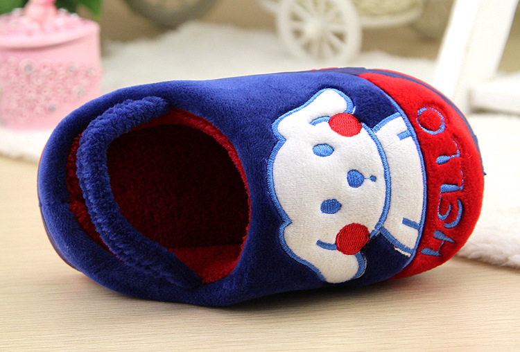 Pantoufles enfants en suède pour hiver - semelle caoutchouc - Ref 1016856 Image 11