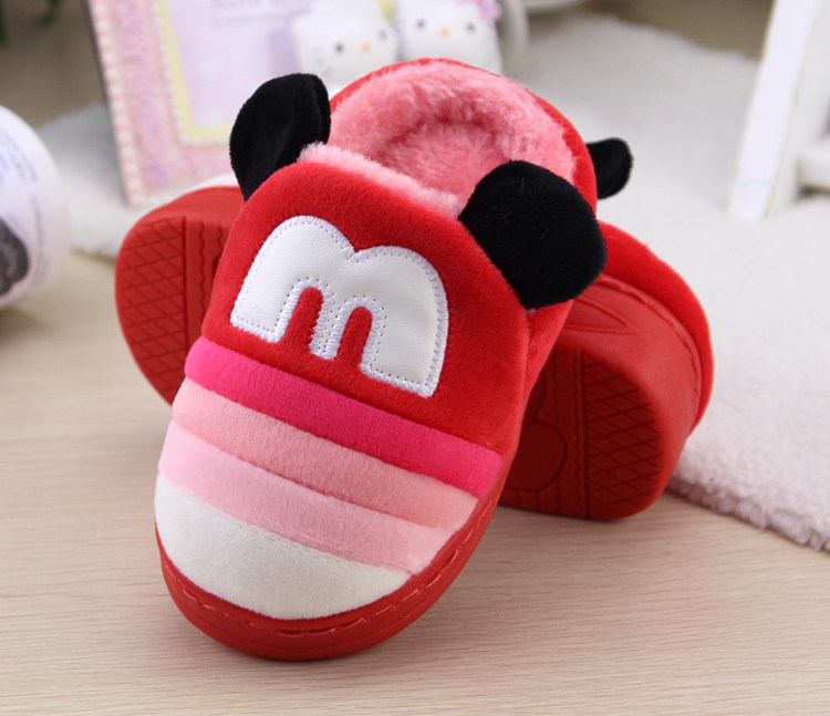 Pantoufles enfants en suède pour hiver - semelle caoutchouc - Ref 1005581 Image 28