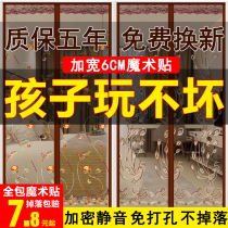 2021 new anti-mosquito door curtain screen door summer household partition mesh anti-fly screen window free of perforation velcro