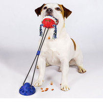 New dog toys Bite-resistant teeth cleaning voice leakage ball with suction cup tug-of-war tension ball sound to relieve boredom