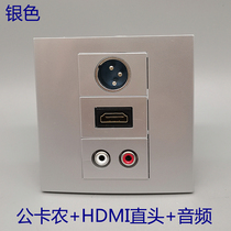 Type 86 male XLR welding lotus audio solderless HDMI straight male XLR microphone XLR red and white audio