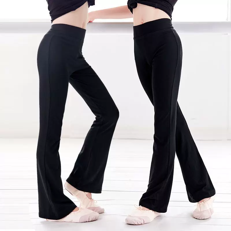 听海 Black thin children's summer Chinese flared trousers