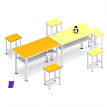 Primary and middle school students desks and chairs school training table and chair class desks and chairs double bar chair
