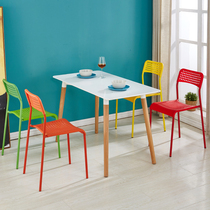Nordic plastic dining chair backrest chair training institution classroom student chair household adult plastic stool