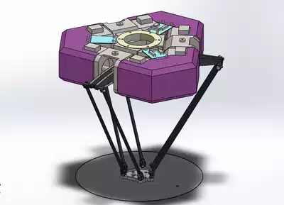 Panasonic connecting rod robot 3D model drawing Solidworks design